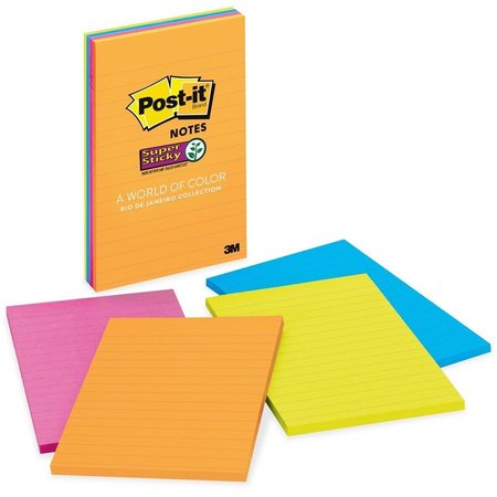 POST-IT Notes, Ss, Ruled, 4X6, Ultra Pk MMM4621SSAU